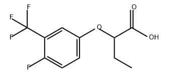 Butanoic acid, 2-[4-fluoro-3-(trifluoromethyl)phenoxy]- Struktur