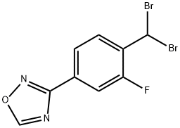 1,2,4-Oxadiazole, 3-[4-(dibromomethyl)-3-fluorophenyl]- Struktur