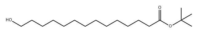 Tetradecanoic acid, 14-hydroxy-, 1,1-dimethylethyl ester Struktur