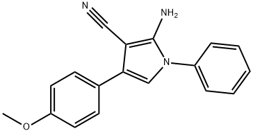 1H-Pyrrole-3-carbonitrile, 2-amino-4-(4-methoxyphenyl)-1-phenyl- Struktur