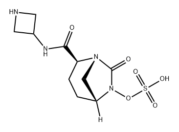 (2S,5R)-7-oxo-N-azetidin-3-yl-6-(sulfooxy)-1,6-diazabicyclo[3.2.1]octane-2-carboxamide Struktur