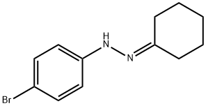 Cyclohexanone, 2-(4-bromophenyl)hydrazone Struktur