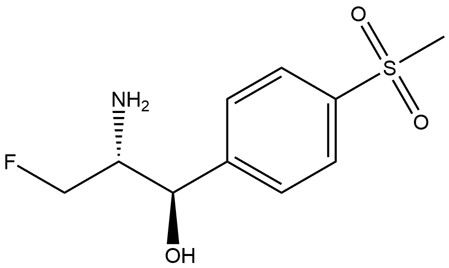 Benzenemethanol, α-[(1R)-1-amino-2-fluoroethyl]-4-(methylsulfonyl)-, (αR)- Struktur