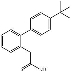 [1,1'-Biphenyl]-2-acetic acid, 4'-(1,1-dimethylethyl)- Struktur