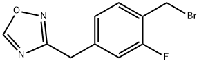 1,2,4-Oxadiazole, 3-[[4-(bromomethyl)-3-fluorophenyl]methyl]- Struktur