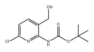 Carbamic acid, N-[6-chloro-3-(hydroxymethyl)-2-pyridinyl]-, 1,1-dimethylethyl ester Struktur