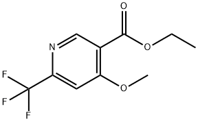 3-Pyridinecarboxylic acid, 4-methoxy-6-(trifluoromethyl)-, ethyl ester Struktur