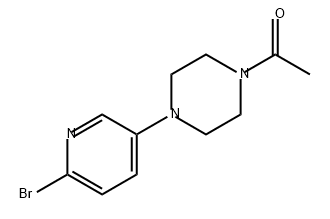Ethanone, 1-[4-(6-bromo-3-pyridinyl)-1-piperazinyl]- Struktur