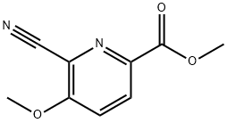 2-Pyridinecarboxylic acid, 6-cyano-5-methoxy-, methyl ester Struktur