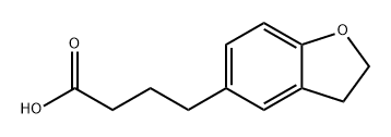5-Benzofuranbutanoic acid, 2,3-dihydro- Struktur
