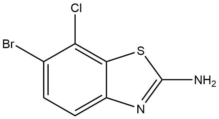 6-bromo-7-chloro-1,3-benzothiazol-2-amine Struktur