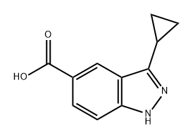 1H-Indazole-5-carboxylic acid, 3-cyclopropyl- Struktur