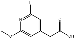 2-Fluoro-6-methoxypyridine-4-acetic acid Struktur