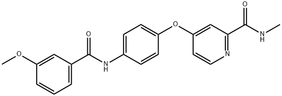 2-Pyridinecarboxamide, 4-[4-[(3-methoxybenzoyl)amino]phenoxy]-N-methyl- Struktur