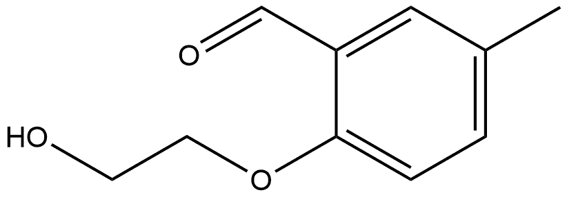 2-(2-Hydroxyethoxy)-5-methylbenzaldehyde Struktur