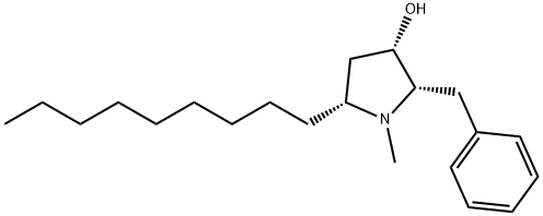1-Methyl-2β-benzyl-5β-nonylpyrrolidine-3β-ol Struktur