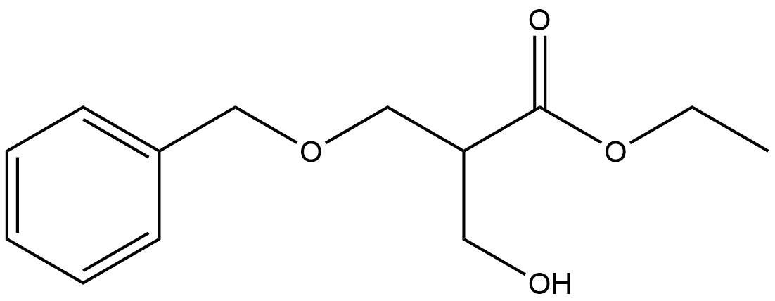 Propanoic acid, 2-(hydroxymethyl)-3-(phenylmethoxy)-, ethyl ester, (+)- Struktur