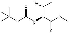 Butanoic acid, 2-[[(1,1-dimethylethoxy)carbonyl]amino]-3-fluoro-, methyl ester, [R-(R*,R*)]- (9CI) Struktur