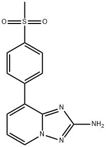 [1,2,4]Triazolo[1,5-a]pyridin-2-amine, 8-[4-(methylsulfonyl)phenyl]- Struktur