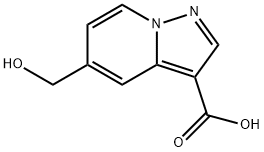 Pyrazolo[1,5-a]pyridine-3-carboxylic acid, 5-(hydroxymethyl)- Struktur