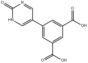 1,3-Benzenedicarboxylic acid, 5-(1,2-dihydro-2-oxo-5-pyrimidinyl)- Struktur
