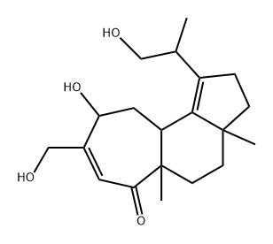 Cyclohept[e]inden-6(2H)-one, 3,3a,4,5,5a,9,10,10a-octahydro-9-hydroxy-8-(hydroxymethyl)-1-(2-hydroxy-1-methylethyl)-3a,5a-dimethyl- (9CI) Struktur