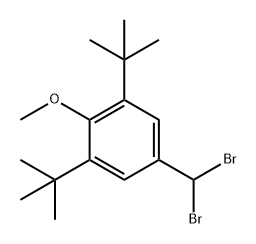 Benzene, 5-(dibromomethyl)-1,3-bis(1,1-dimethylethyl)-2-methoxy- Struktur