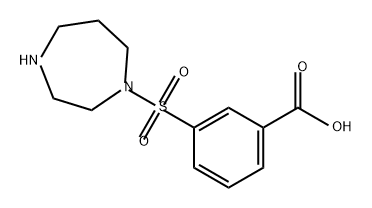 Benzoic acid, 3-[(hexahydro-1H-1,4-diazepin-1-yl)sulfonyl]- Structure