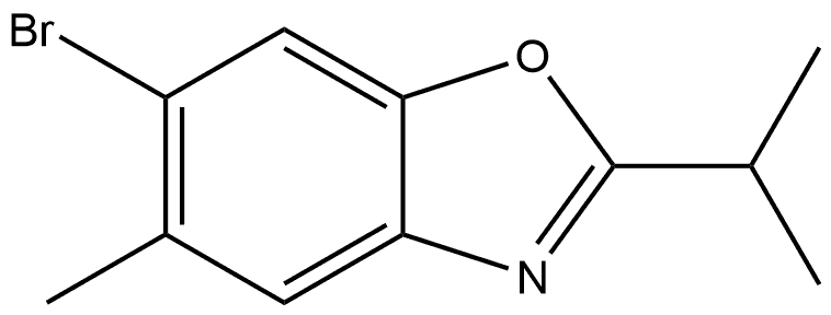 6-Bromo-5-methyl-2-(1-methylethyl)benzoxazole Struktur