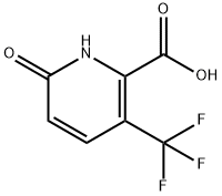 2-Pyridinecarboxylic acid, 1,6-dihydro-6-oxo-3-(trifluoromethyl)- Struktur
