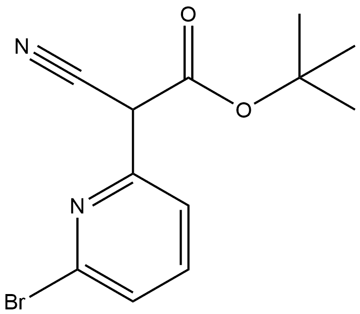 2-Pyridineacetic acid, 6-bromo-α-cyano-, 1,1-dimethylethyl ester Struktur