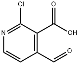 2-Chloro-4-formyl-3-pyridinecarboxylic acid Struktur