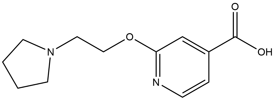 2-[2-(1-Pyrrolidinyl)ethoxy]-4-pyridinecarboxylic acid Struktur