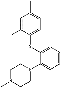 Piperazine, 1-[2-[(2,4-dimethylphenyl)thio]phenyl]-4-methyl- Struktur