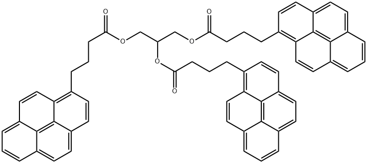 1-Pyrenebutanoic acid, 1,2,3-propanetriyl ester (9CI) Structure