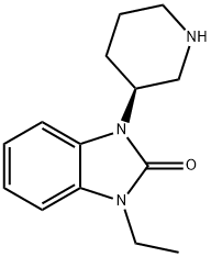 2H-Benzimidazol-2-one, 1-ethyl-1,3-dihydro-3-(3S)-3-piperidinyl- Struktur