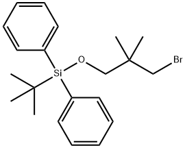 Benzene, 1,1'-[(3-bromo-2,2-dimethylpropoxy)(1,1-dimethylethyl)silylene]bis- Struktur