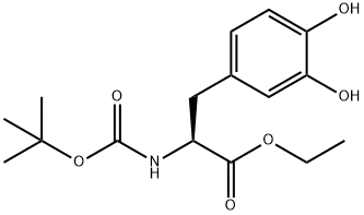 L-Tyrosine, N-[(1,1-dimethylethoxy)carbonyl]-3-hydroxy-, ethyl ester Struktur