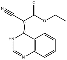 Acetic acid, 2-cyano-2-(4(3H)-quinazolinylidene)-, ethyl ester Struktur