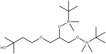 4-(2,3-bis(tert-butyldimethylsilyloxy)propoxy)-2-methylbutan-2-ol Struktur