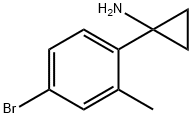 1-(4-bromo-2-methylphenyl)cyclopropan-1-amine Struktur