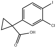 Cyclopropanecarboxylic acid, 1-(3-chloro-4-iodophenyl)- Struktur
