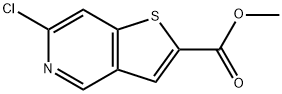 Thieno[3,2-c]pyridine-2-carboxylic acid, 6-chloro-, methyl ester Struktur
