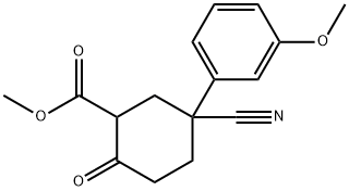 Cyclohexanecarboxylic acid, 5-cyano-5-(3-methoxyphenyl)-2-oxo-, methyl ester