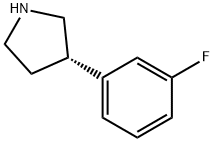 Pyrrolidine, 3-(3-fluorophenyl)-, (3S)- Structure