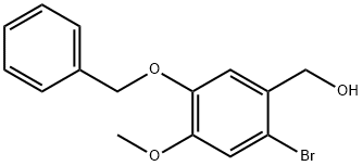 Benzenemethanol, 2-bromo-4-methoxy-5-(phenylmethoxy)- Struktur