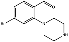 4-bromo-2-(piperazin-1-yl)benzaldehyde Struktur