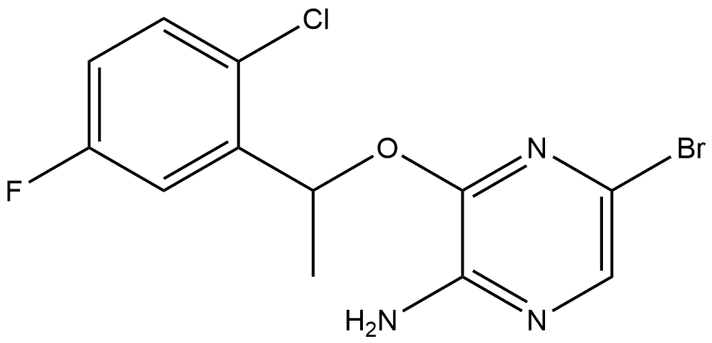 5-bromo-3-(1-(2-chloro-5-fluorophenyl)ethoxy)pyrazin-2-amine|