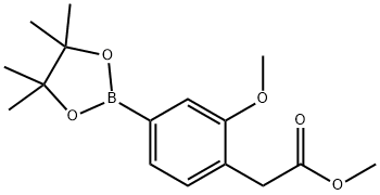 Methyl 2-methoxy-4-(4,4,5,5-tetramethyl-1,3,2-dioxaborolan-2-yl)benzeneacetate Struktur