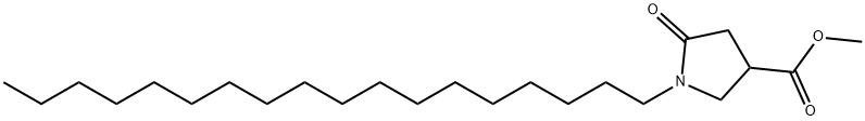 3-Pyrrolidinecarboxylic acid, 1-octadecyl-5-oxo-, methyl ester Struktur